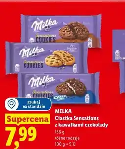 Lidl Ciastka Milka Sensations z kawałkami czekolady Oreo oferta