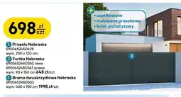 Castorama Brama dwuskrzydłowa POLBRAM Nebraska ocynkowana malowana proszkowo kolor antracytowy 400x150cm oferta