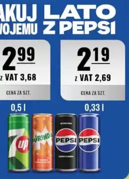 Eurocash Napój gazowany: pepsi, mirinda, 7up, mountain dew oferta