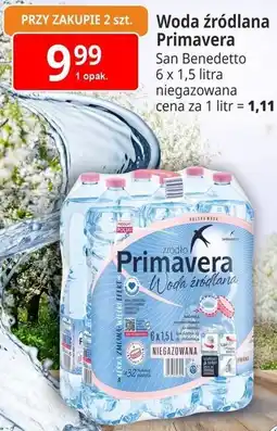 E.Leclerc Woda źródlana Primavera San Benedetto 6 x 1,5 litra oferta