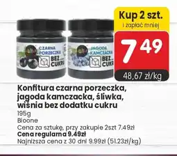 Market Point Konfitura czarna porzeczka bez dodatku cukru Bioone oferta