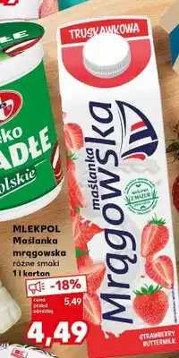Kaufland Maślanka mrągowska truskawkowa Mlekpol oferta