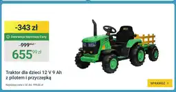 ERLI Traktor dla dzieci 12V 9Ah z pilotem i przyczepką oferta