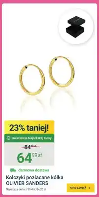 ERLI Kolczyki pozłacane kółka OLIVIER SANDERS oferta