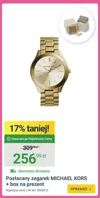 ERLI Pozłacany zegarek MICHAEL KORS + box na prezent oferta