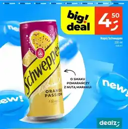 Dealz Napój Schweppes Orange Passion o smaku pomarańczy z nutą marakui oferta