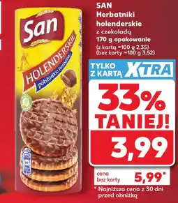 Kaufland San Herbatniki holenderskie z czekoladą oferta