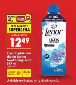 Biedronka Płyn do płukania tkanin Spring Awakening Lenor, 987 ml oferta
