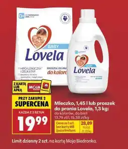 Biedronka Mleczko, 1,45 l lub proszek do prania Lovela, 1,3 kg oferta