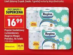 Biedronka Papier toaletowy rumiankowy Regina Mega Paczka , 16 rolek oferta