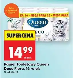 Biedronka Papier toaletowy Queen Deco Flora, 16 rolek oferta