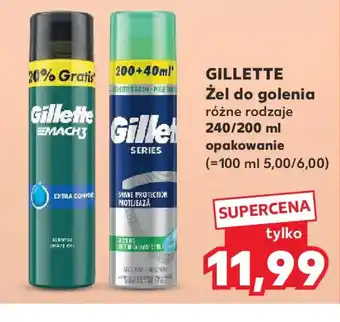 Kaufland Gillette Żel do golenia oferta