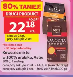 Auchan Kawa ziarnista w 100% arabika, Astra, 500 g, 2 rodzaje oferta