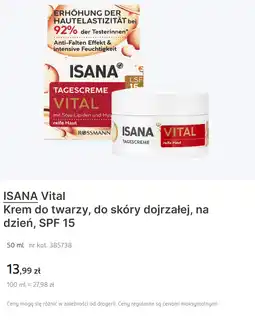 Rossmann ISANA Vital Krem do twarzy, do skóry dojrzałej, na dzień, SPF 15 oferta
