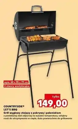 Kaufland COUNTRYSIDE LET'S BBQ Grill węglowy stojący z pokrywą i paleniskiem oferta