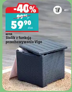 Biedronka Stolik z funkcją przechowywania Vigo KETER oferta
