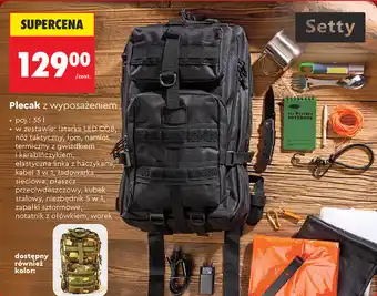 Biedronka Plecak z wyposażeniem Setty oferta
