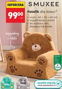 Biedronka Fotelik dla dzieci SMUKEE oferta