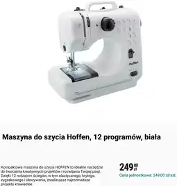 Biedronka Maszyna do szycia Hoffen, 12 programów, biała oferta
