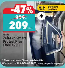 Biedronka TEFAL Żelazko Smart Protect Plus FV6872E0 oferta