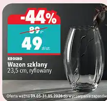 Biedronka Wazon szklany 23,5 cm, ryflowany oferta