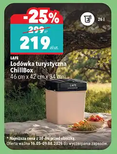 Biedronka Lodówka turystyczna ChillBox LAFE 46 cm x 42 cm x 34 cm oferta