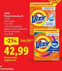 Lidl VIZIR Proszek do prania, XL 2,75 kg różne rodzaje oferta