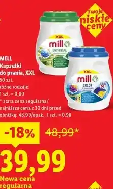 Lidl MILL Kapsułki do prania, XXL 50 szt. różne rodzaje oferta