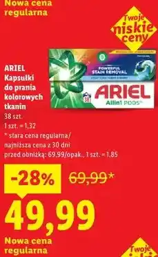 Lidl ARIEL Kapsułki do prania kolorowych tkanin 38 szt oferta