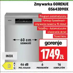 Neopunkt Gorenje Zmywarka GS643D90X oferta
