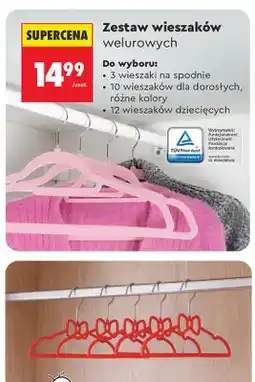 Biedronka Wieszaki welurowe dla dorosłych 10-pak oferta