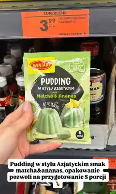 Biedronka Pudding w stylu azjatyckim smak matcha & ananas Winiary oferta