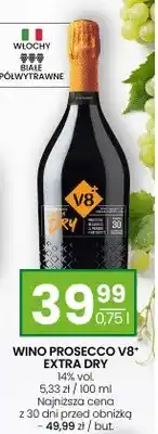 Twój Market Wino Prosecco V8+ Extra Dry białe półwytrawne 14% vol oferta