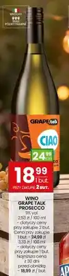 Twój Market Wino Grape Talk Prosecco białe półwytrawne włoskie 11% vol oferta