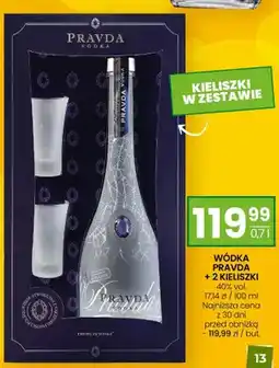 Twój Market Wódka Pravda + 2 kieliszki 40% vol oferta