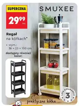 Biedronka Regał na kółkach Smukee 36x23x100cm oferta