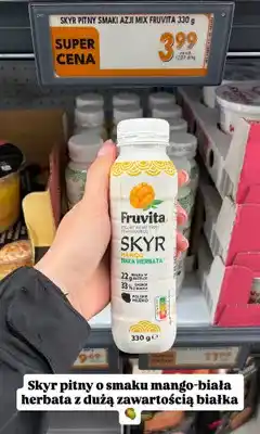 Biedronka Skyr pitny smaki Azji mix Fruvita oferta