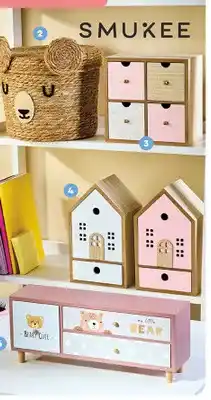 Biedronka Organizer kwadratowy z 4 szufladkami Smukee oferta