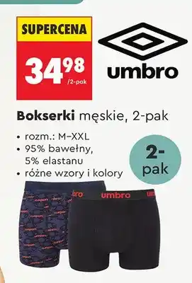 Biedronka Bokserki męskie Umbro 2-pak oferta