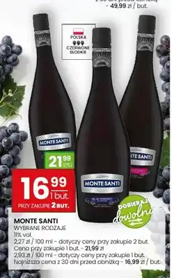 Twój Market Wino Monte Santi czerwone słodkie 11% vol oferta
