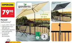Biedronka Parasol balkonowy gardenic 210x140cm z ochroną UV 50+ oferta