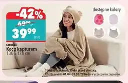 Biedronka Koc z kapturem Smukee 130x170cm oferta