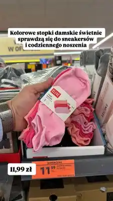 Biedronka Skarpetki damskie z haftem CLEVÉ 3-pak oferta