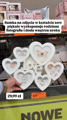 Biedronka Ramka na zdjęcia w kształcie serc oferta