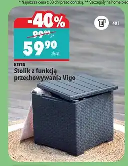 Biedronka Stolik z funkcją przechowywania KETER Vigo oferta