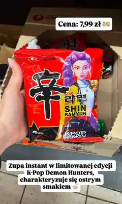 Biedronka Zupa instant Shin Ramyun K-Pop Demon Hunters oferta