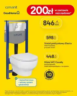Castorama Zestaw stelaż podtynkowy Electa i miska WC Cavally oferta