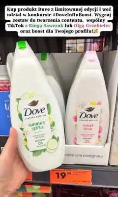 Biedronka Żel pod prysznic Dove Limited Edition summer spritz oferta