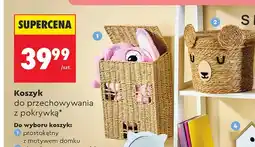 Biedronka Koszyk do przechowywania z pokrywką okrągły z motywem misia Smukee oferta