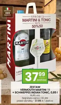 Twój Market Zestaw Vermouth Martini 1l + Schweppes Indian Tonic 0,85l 14,4% vol. Włochy oferta